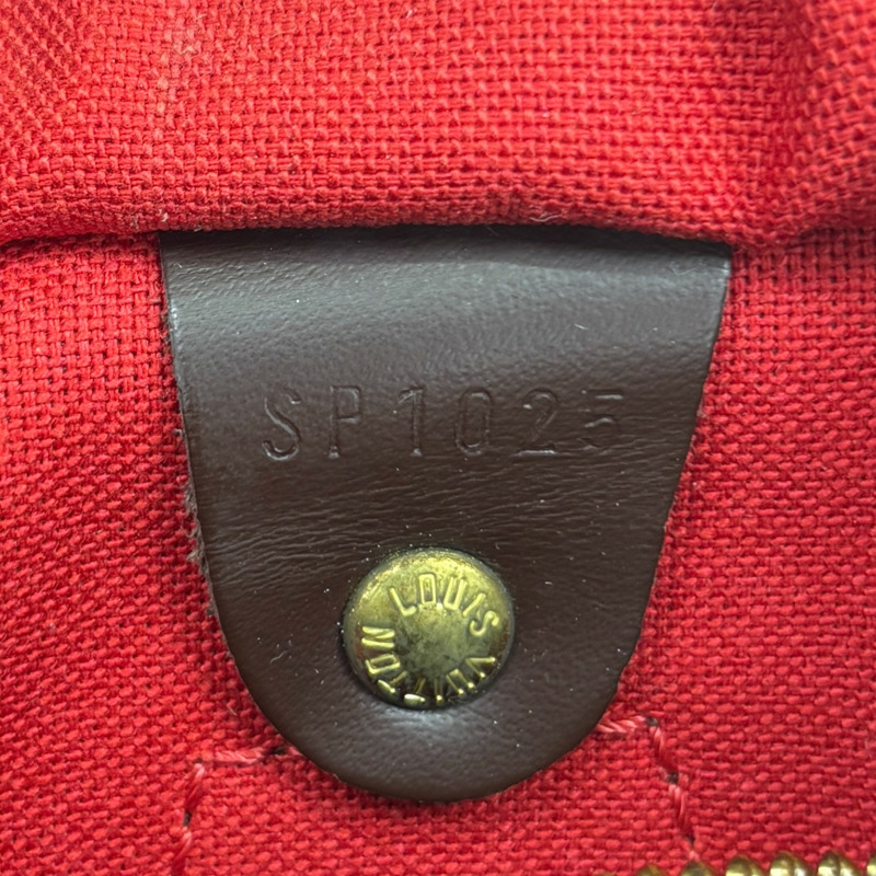 棕色 棋盤格 帆布 Speedy 30 波士頓包 手提包【LOUIS VUITTON LV 路易威登】 N41364-8