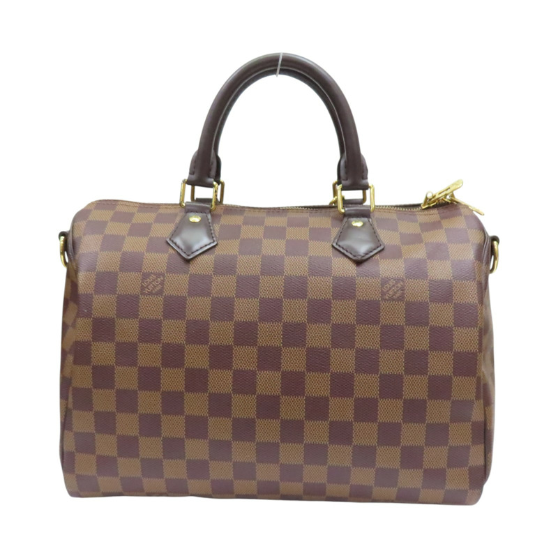 棕色 棋盤格帆布 Speedy Bandouliere 30 兩用包【LOUIS VUITTON LV 路易威登】 N41367-1