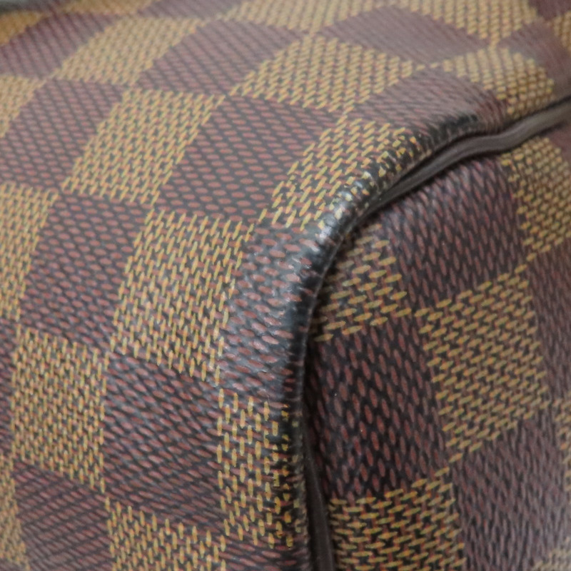 棕色 棋盤格帆布 Speedy Bandouliere 30 兩用包【LOUIS VUITTON LV 路易威登】 N41367-11