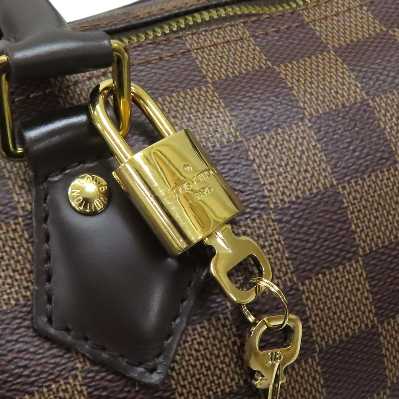 棕色 棋盤格帆布 Speedy Bandouliere 30 兩用包【LOUIS VUITTON LV 路易威登】 N41367-15