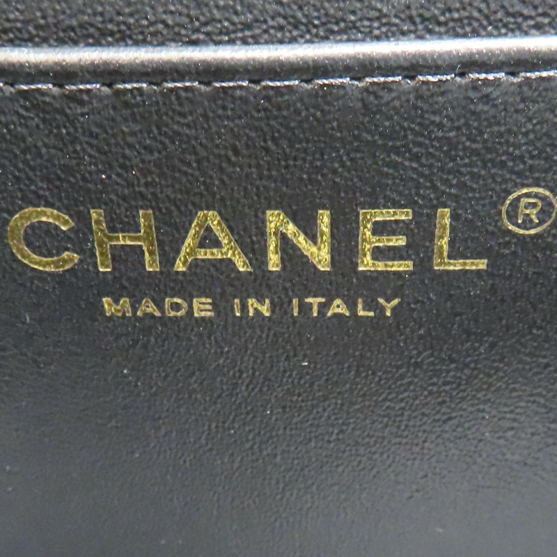 黑色 菱格紋 荔枝牛皮 Mini Coco 鏈帶 肩背包 金釦【CHANEL 香奈兒】 A35200-5