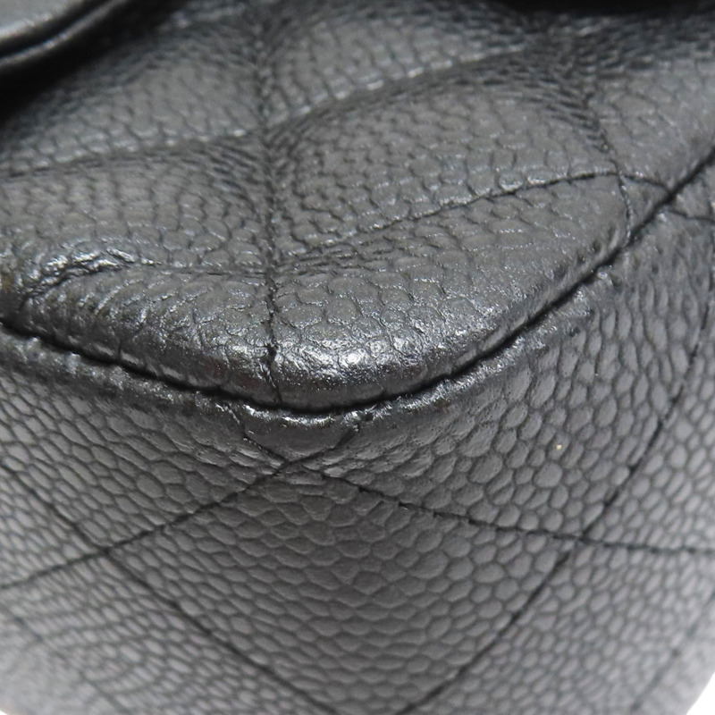 黑色 菱格紋 荔枝牛皮 Mini Coco 鏈帶 肩背包 金釦【CHANEL 香奈兒】 A35200-10