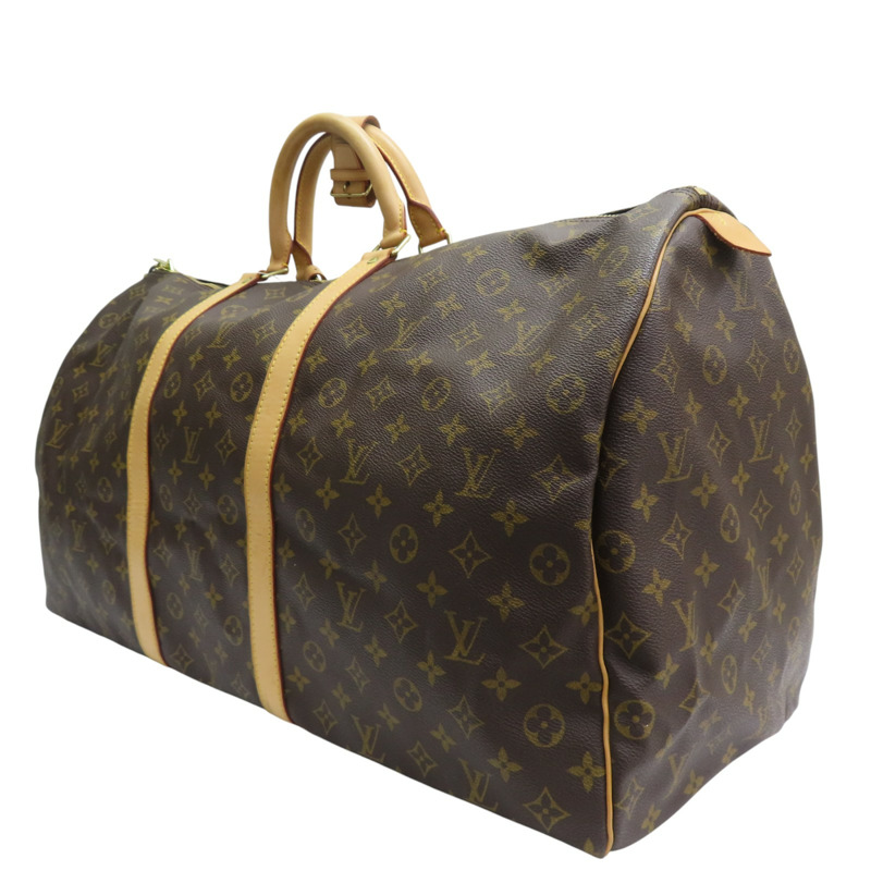 棕色 原花 帆布 Keepall 60 旅行包【LOUIS VUITTON LV 路易威登】 M41412-2