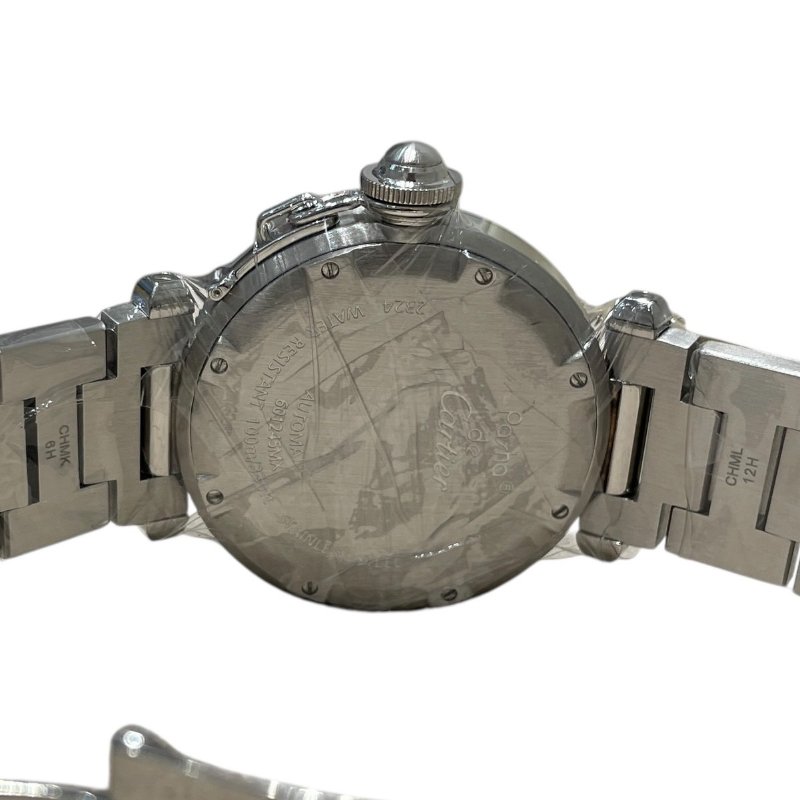 CARTIER 卡地亞 PASHA DE CARTIER 35mm 自動機械表 不鏽鋼 白色錶盤-5