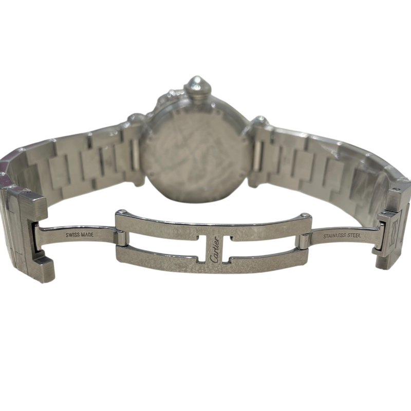 CARTIER 卡地亞 PASHA DE CARTIER 35mm 自動機械表 不鏽鋼 白色錶盤-7