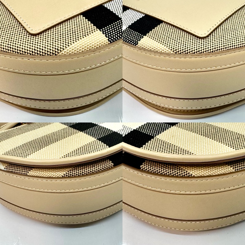 Burberry 經典格紋帆布單肩包 米棕色 （8052288）-3