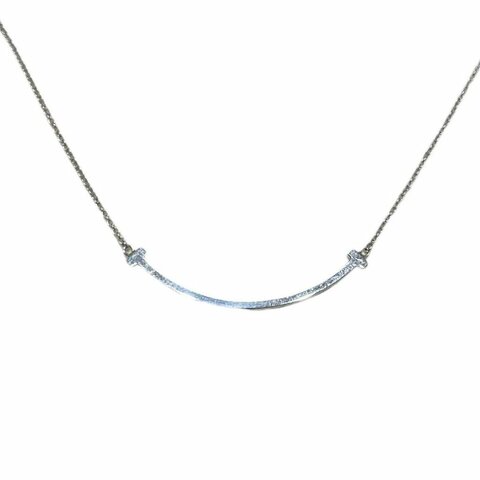 TIFFANY&CO. 蒂芙尼 T:SMILE 微笑項鍊 小號 K18WG