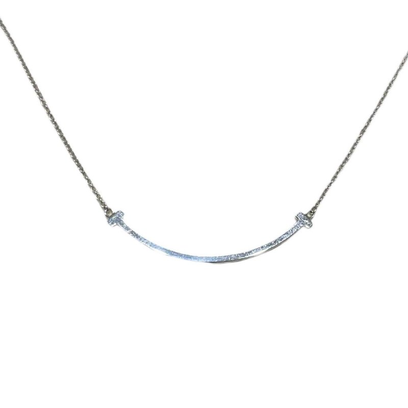 TIFFANY&CO. 蒂芙尼 T:SMILE 微笑項鍊 小號 K18WG-0