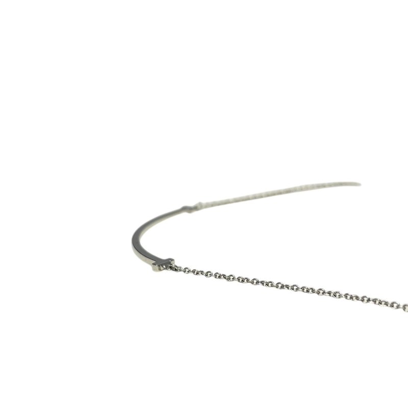 TIFFANY&CO. 蒂芙尼 T:SMILE 微笑項鍊 小號 K18WG-3