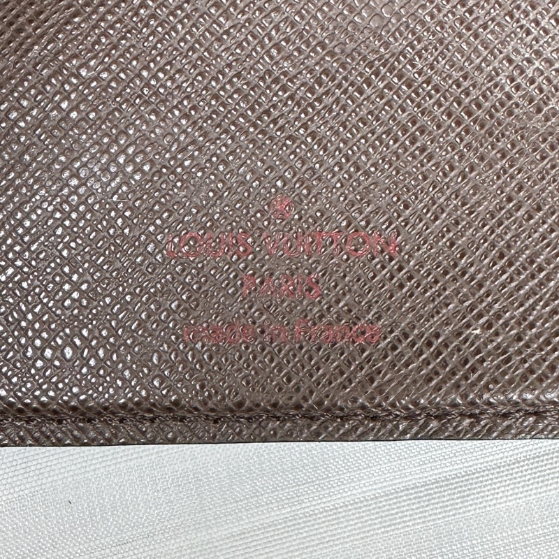 路易威登/Louis Vuitton 棕色塗層帆布棋盤格錢包 雙折短夾11.5x1x9cm-4