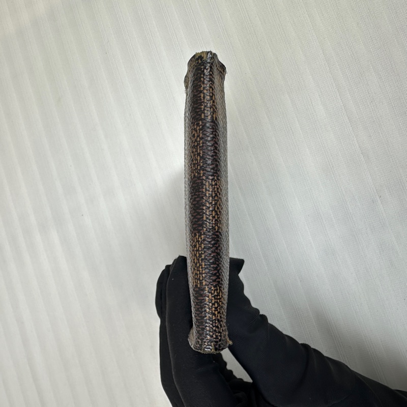 路易威登/Louis Vuitton 棕色塗層帆布棋盤格錢包 雙折短夾11.5x1x9cm-8