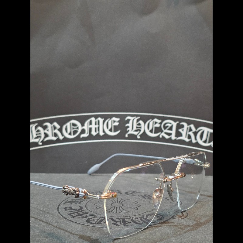 Chrome Hearts 克羅心 FLUID 純銀雕花鏡腳無框眼鏡｜精品光學鏡框｜克羅心眼鏡｜杰瑪眼鏡-3