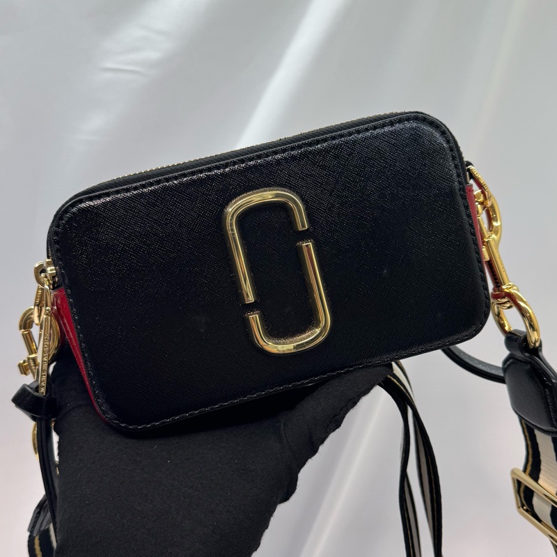 MARC JACOBS Snapshot 皮革相機包 紅/黑色-0