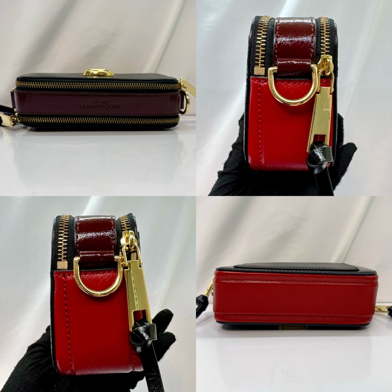MARC JACOBS Snapshot 皮革相機包 紅/黑色-3