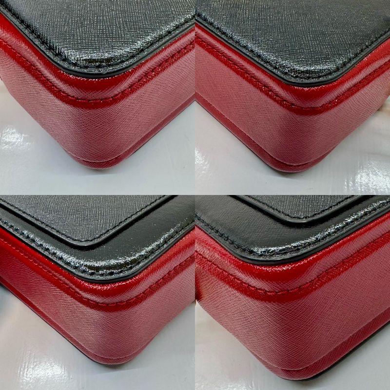 MARC JACOBS Snapshot 皮革相機包 紅/黑色-4