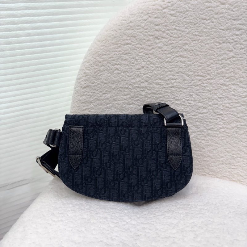 極新迪奧馬鞍包DIOR SADDLE 黑色 Oblique 緹花腰包1ADPO095-5