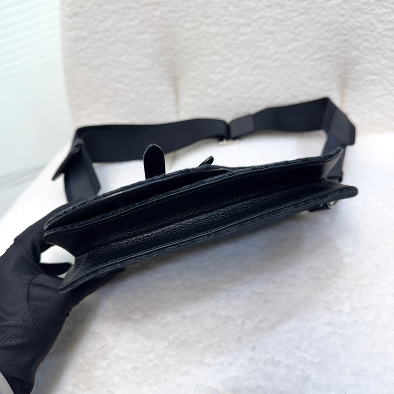 極新迪奧馬鞍包DIOR SADDLE 黑色 Oblique 緹花腰包1ADPO095-8