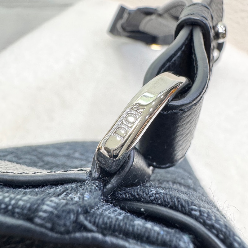 極新迪奧馬鞍包DIOR SADDLE 黑色 Oblique 緹花腰包1ADPO095-16