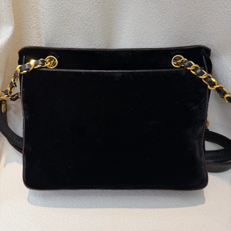 CHANEL 中古絲絨金球單肩包 XB574-1