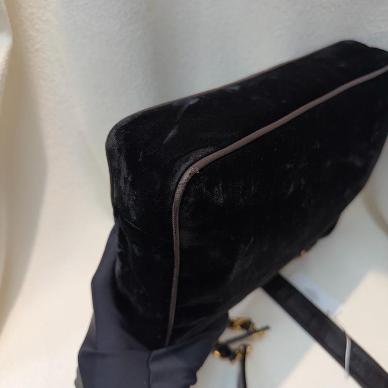 CHANEL 中古絲絨金球單肩包 XB574-7
