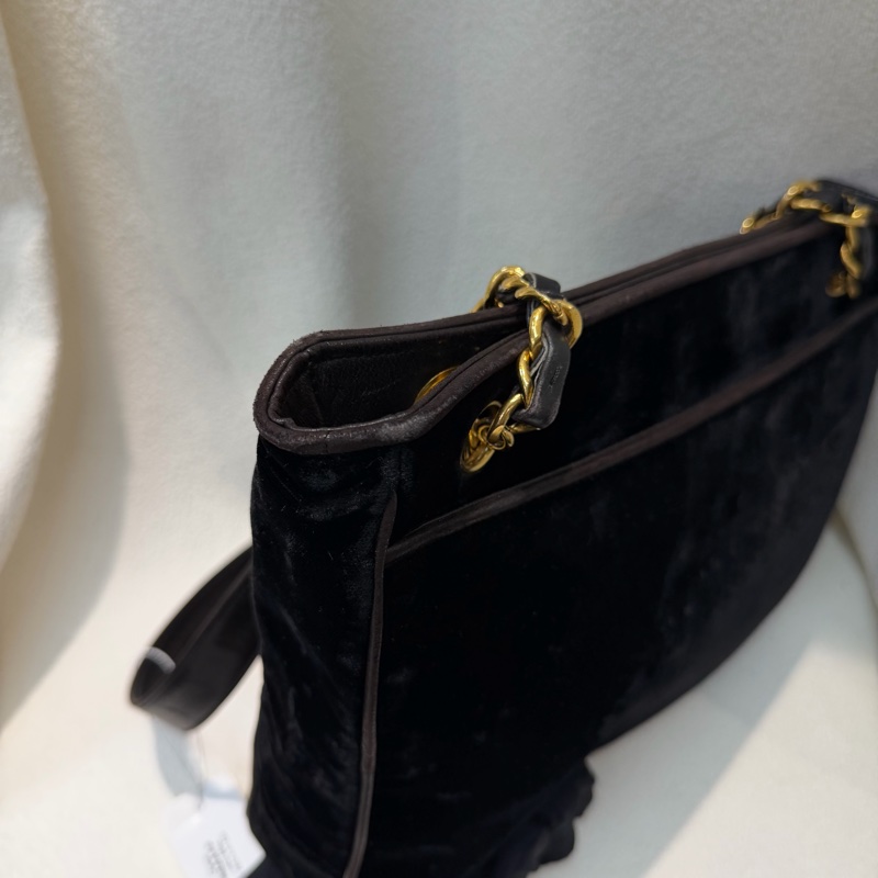 CHANEL 中古絲絨金球單肩包 XB574-12