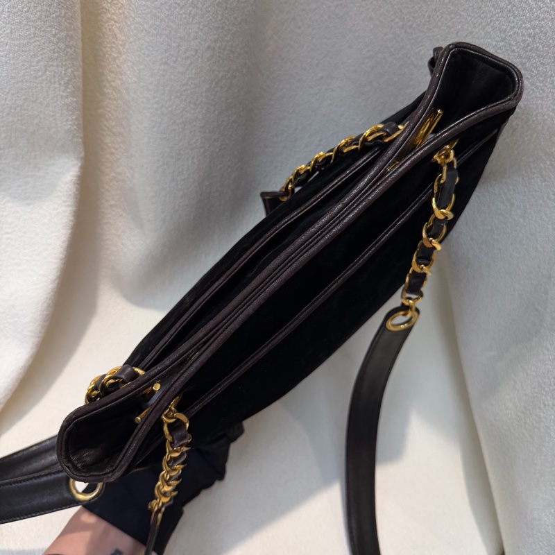 CHANEL 中古絲絨金球單肩包 XB574-13