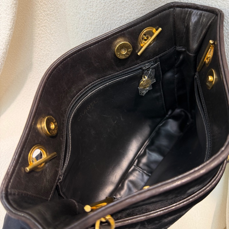 CHANEL 中古絲絨金球單肩包 XB574-14