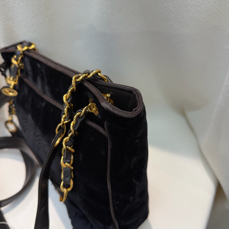 CHANEL 中古絲絨金球單肩包 XB574-41