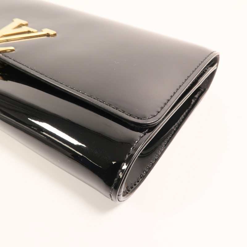 LOUIS VUITTON Monogram Vernis Louise EW金扣手拿包-8