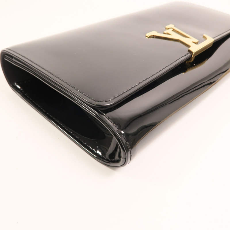 LOUIS VUITTON Monogram Vernis Louise EW金扣手拿包-9