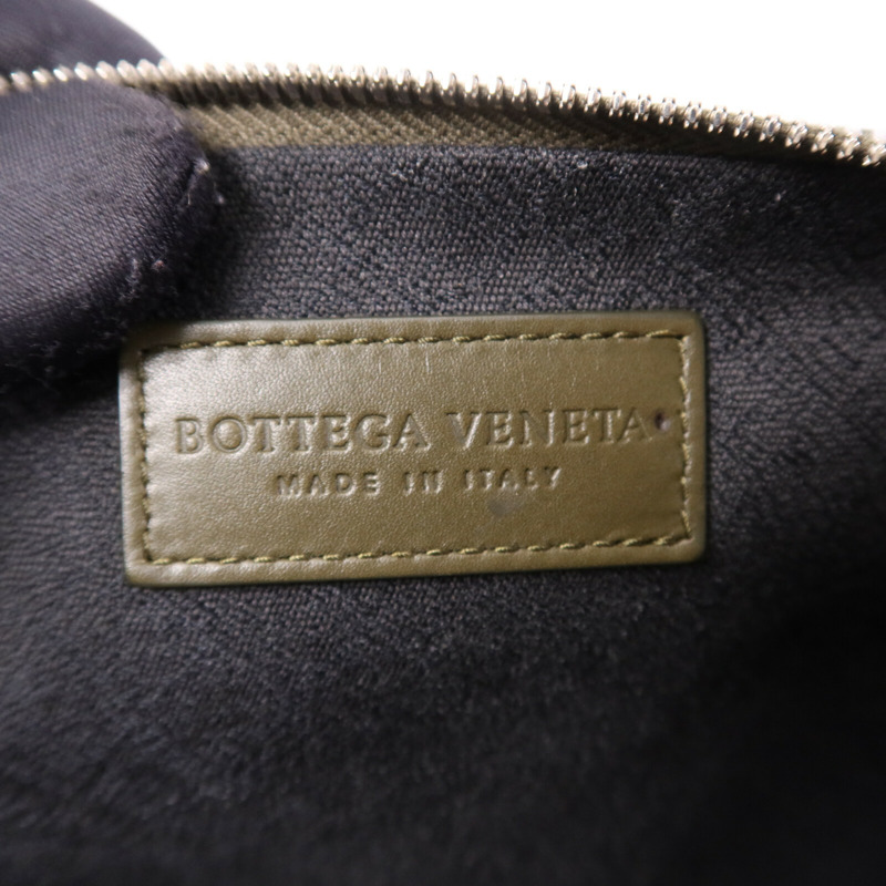 BOTTEGA VENETA 羊皮皮革Pouch銀扣手拿包-5