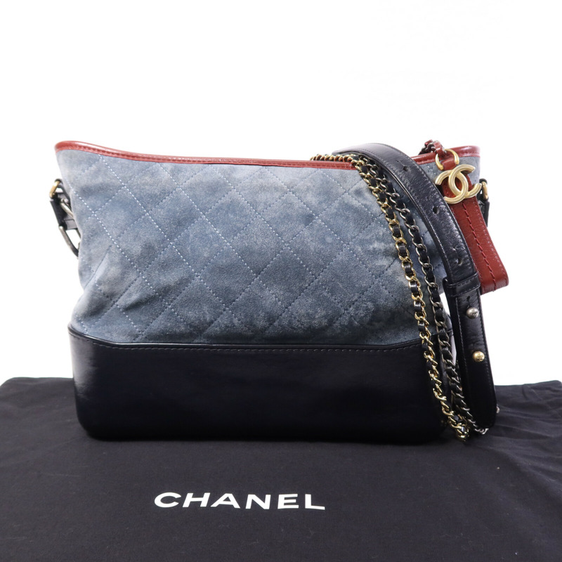 CHANEL 皮革/麂皮皮革Gabrielle Large肩背袋-9