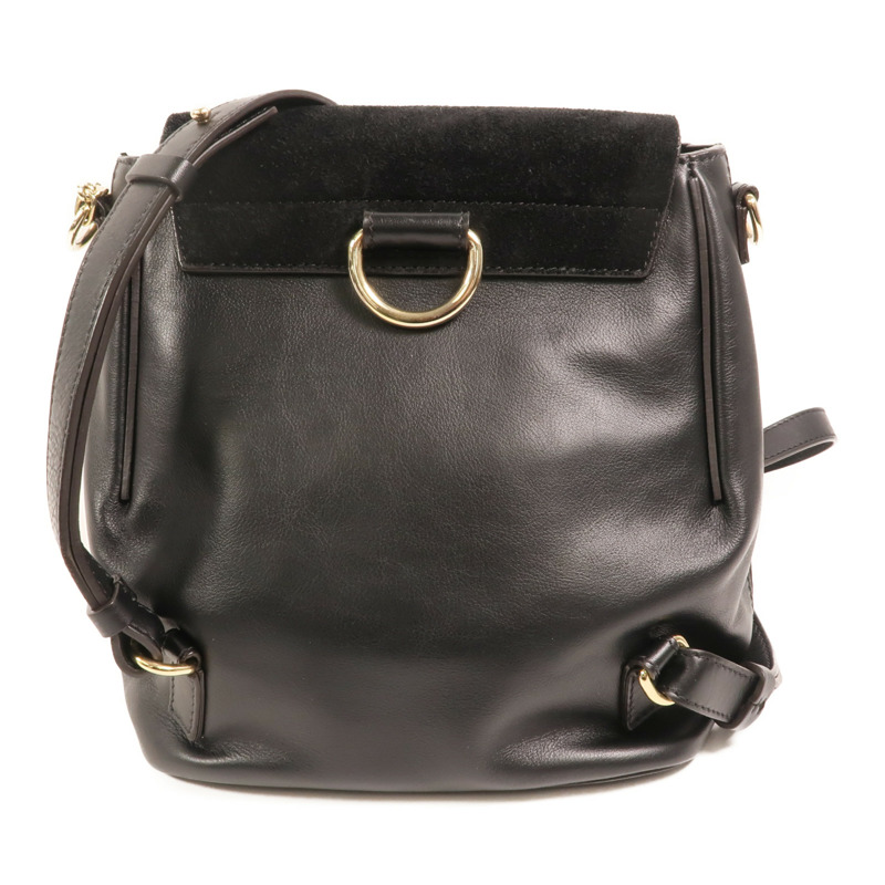 Chloe 麂皮/牛皮皮革Faye Backpack背包-1