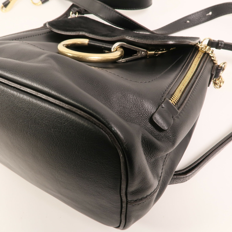 Chloe 麂皮/牛皮皮革Faye Backpack背包-8