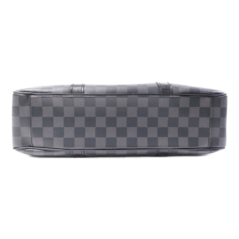 LOUIS VUITTON Damier Graphite Tadao MM銀扣手挽肩背兩用袋-3