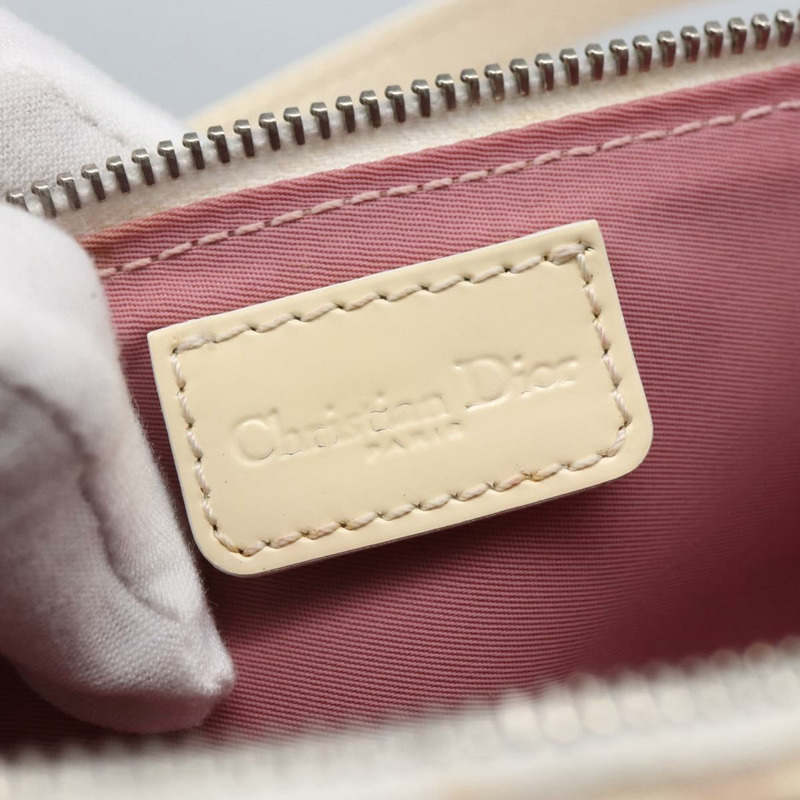 【日本直送】Christian Dior Trotter帆布馬鞍包 PVC粉紅銀色正品 TR77-16