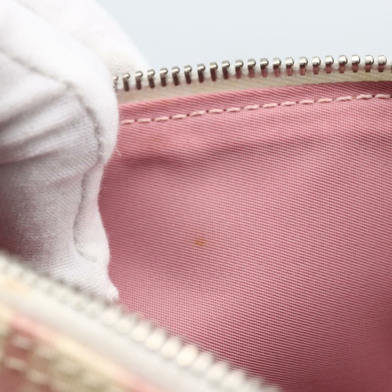 【日本直送】Christian Dior Trotter帆布馬鞍包 PVC粉紅銀色正品 TR77-20