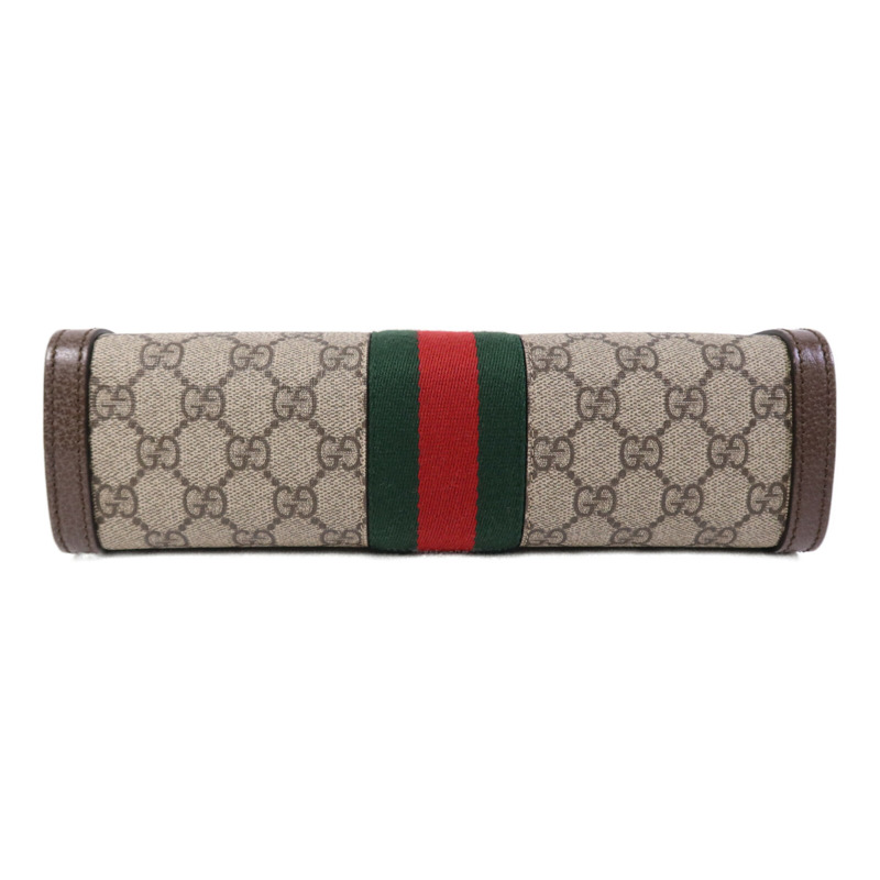 GUCCI 塗層帆布Ophldia GG金扣鏈帶肩背袋-3