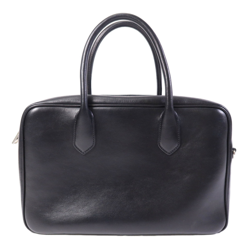 PRADA 牛皮皮革Shoulder Bag銀扣手挽肩背兩用袋-1