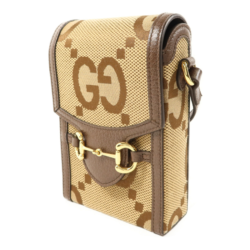 GUCCI 帆布1955 Horsebit Mini Shoulder Bag金扣肩背袋-2