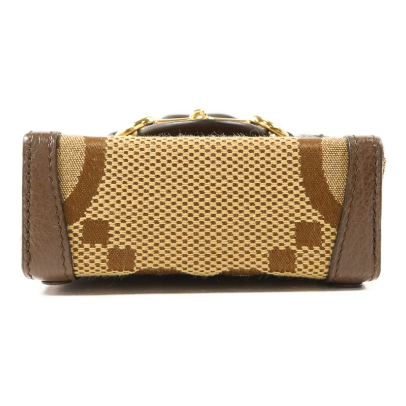 GUCCI 帆布1955 Horsebit Mini Shoulder Bag金扣肩背袋-3