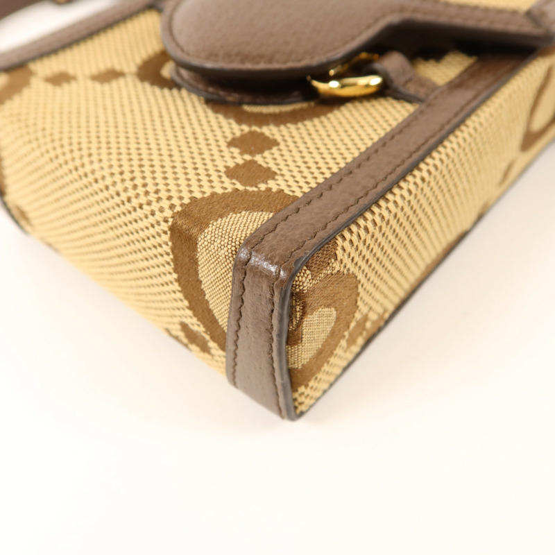 GUCCI 帆布1955 Horsebit Mini Shoulder Bag金扣肩背袋-11