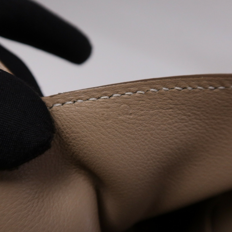 HERMES Swift皮革Toolbox 26銀扣手挽肩背兩用袋Argile-7