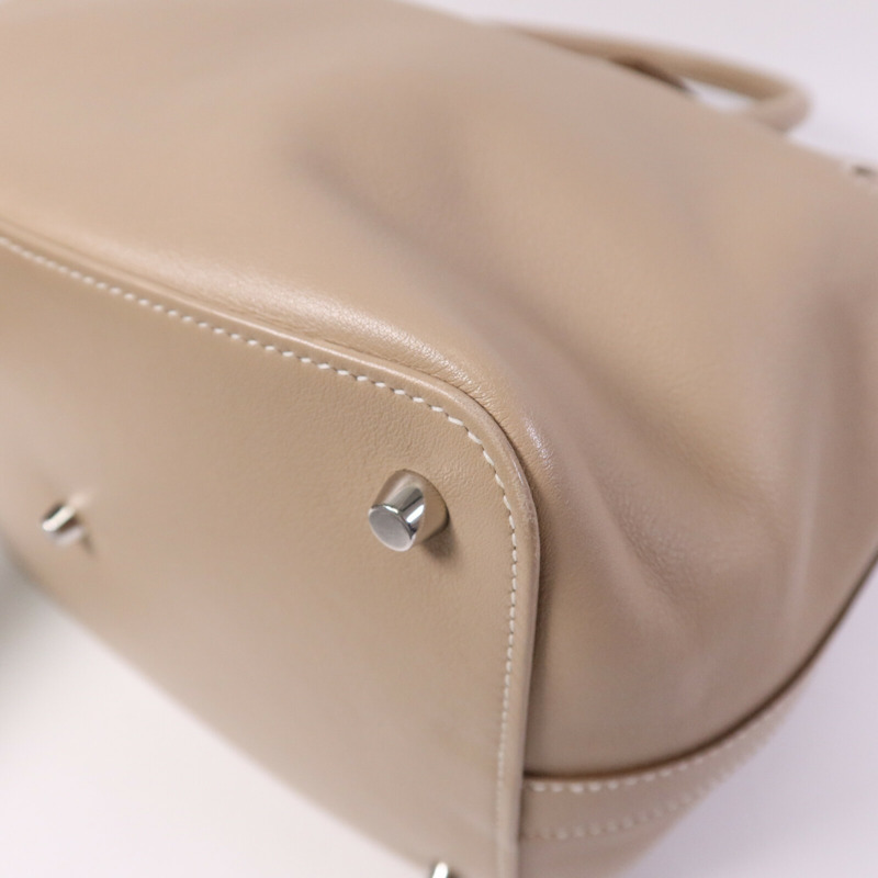 HERMES Swift皮革Toolbox 26銀扣手挽肩背兩用袋Argile-9