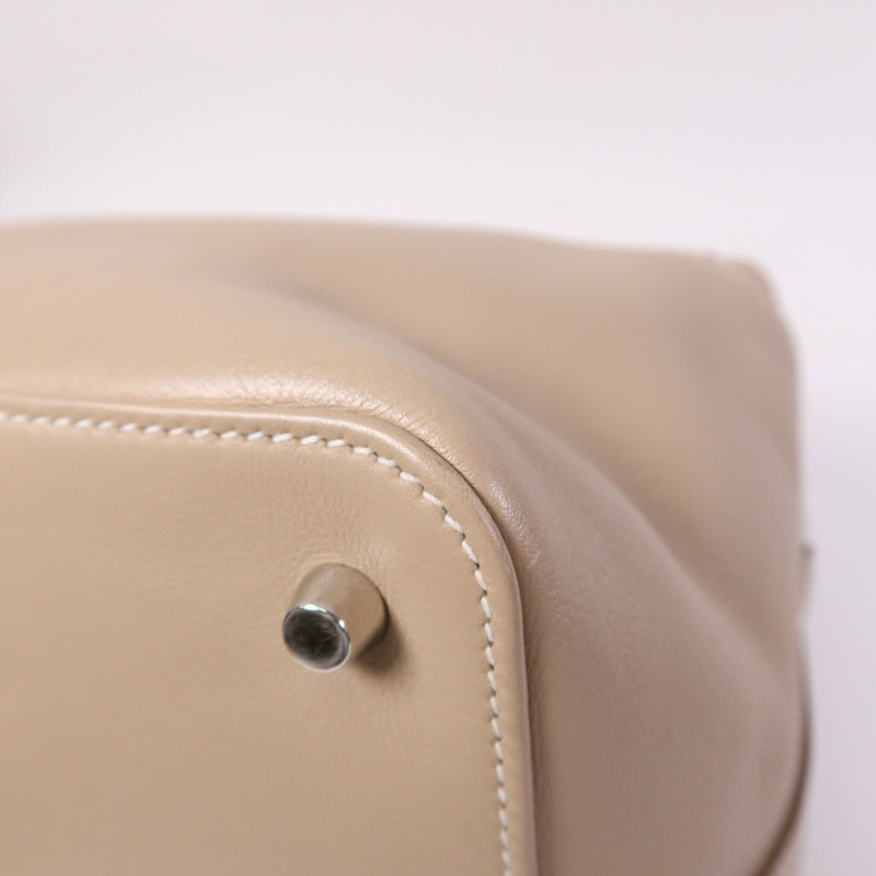 HERMES Swift皮革Toolbox 26銀扣手挽肩背兩用袋Argile-11