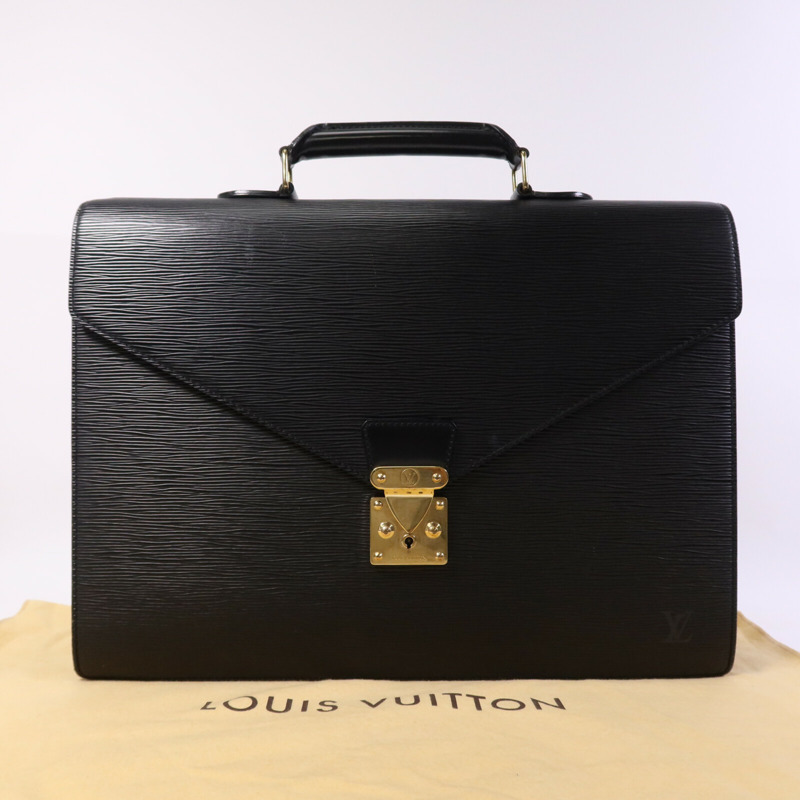 LOUIS VUITTON Epi Porte Document Bandouliere Briefcase金扣公事包-4
