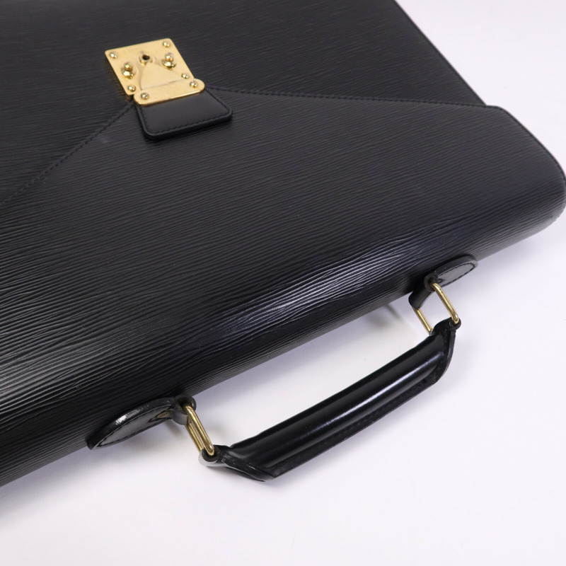 LOUIS VUITTON Epi Porte Document Bandouliere Briefcase金扣公事包-9