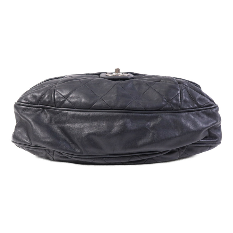 CHANEL 牛皮皮革Chain Shoulder銀扣鏈帶肩背袋-3