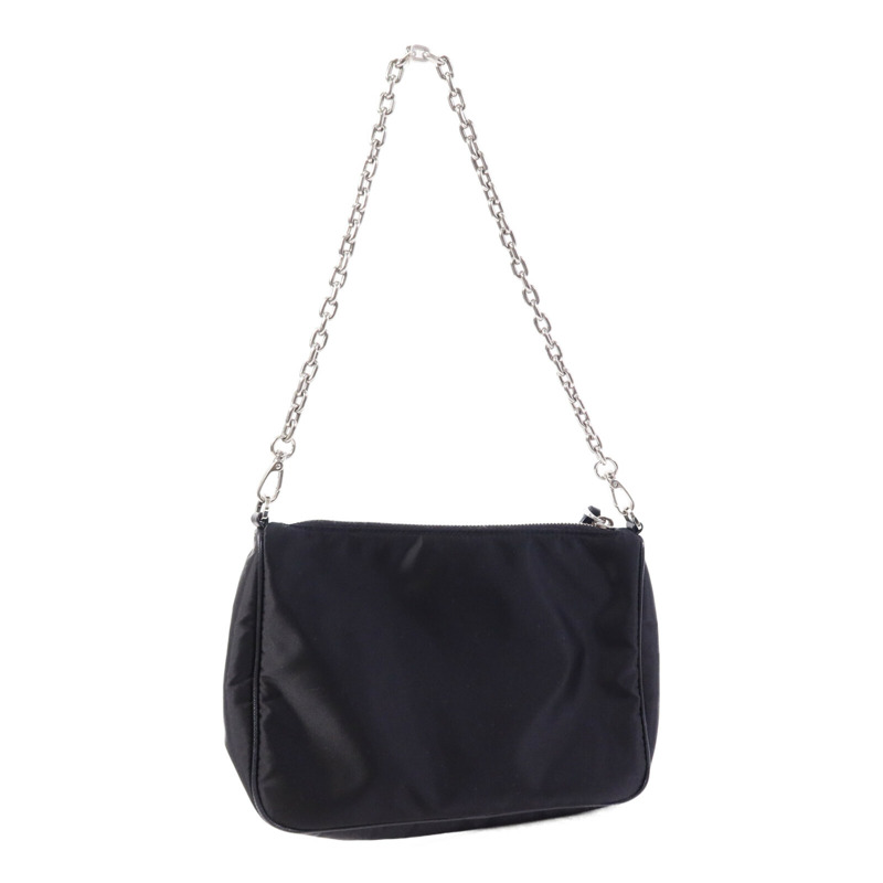 PRADA 尼龍Shoulder Bag銀扣手挽肩背兩用袋-1