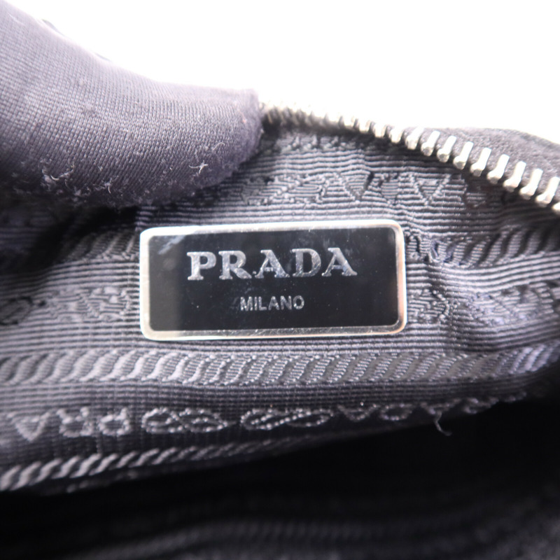 PRADA 尼龍Shoulder Bag銀扣手挽肩背兩用袋-5